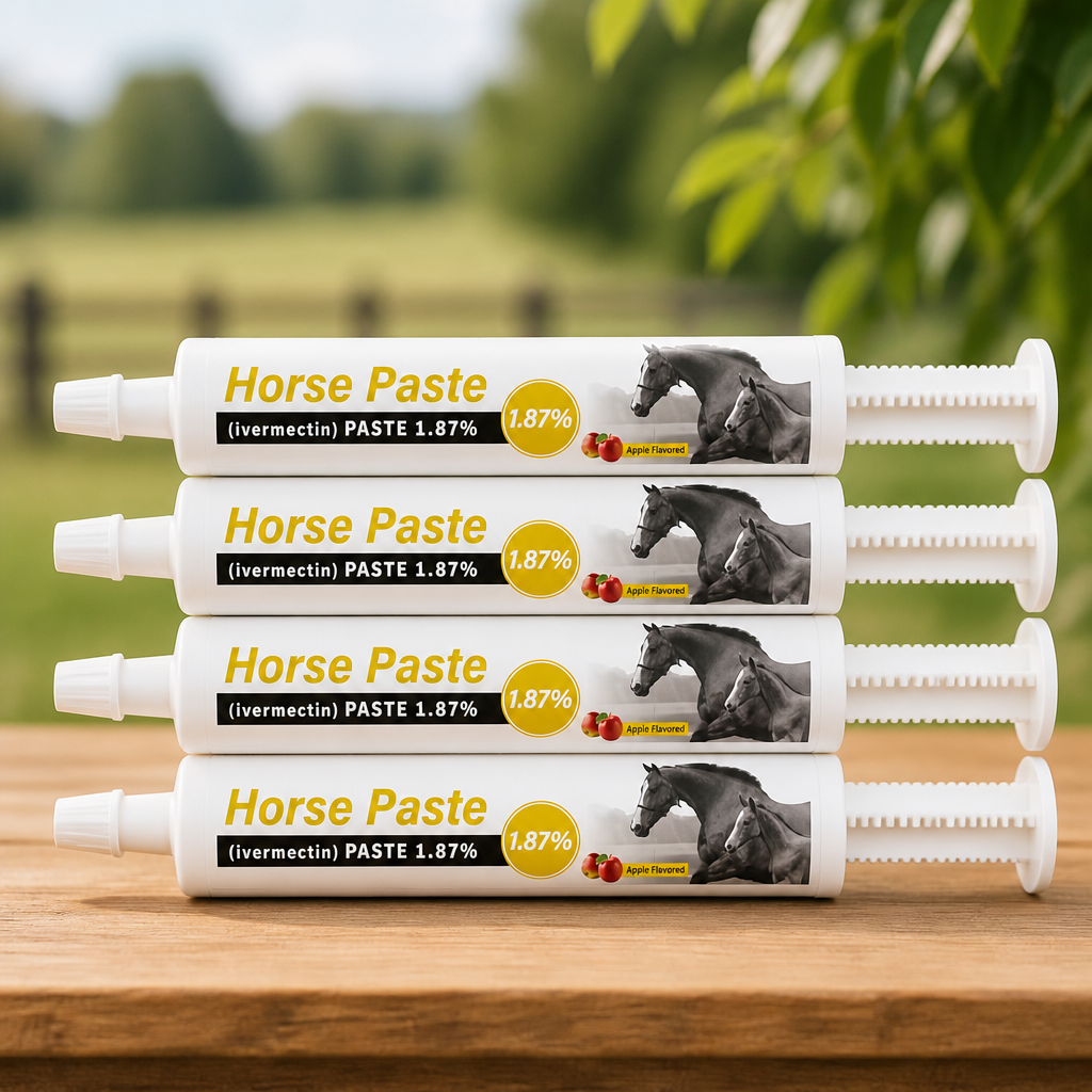 4 Pack Equine Paste 1.87% – (6.08g Each) Apple Flavored Oral for Horse