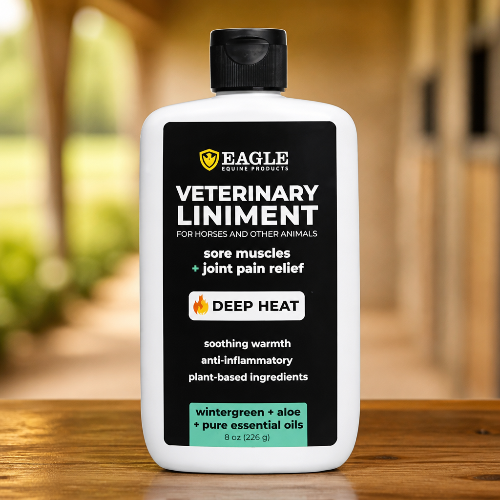 Veterinary Liniment Gel for Horses | Sore Muscle Rub | Soothing Warmth, Made with Plant-Based Ingredients | New & Improved Formula