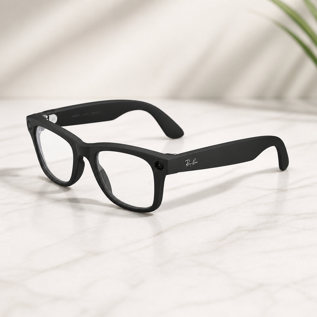 Meta Ray-Ban (Gen 2), Wayfarer Large, Matte Black | Smart AI Glasses for Men, Women — 2x Battery Life — 3K HD — 12 MP Ultra-Wide Camera, Audio, Video Recording — Clear Lenses — Wearable Technology