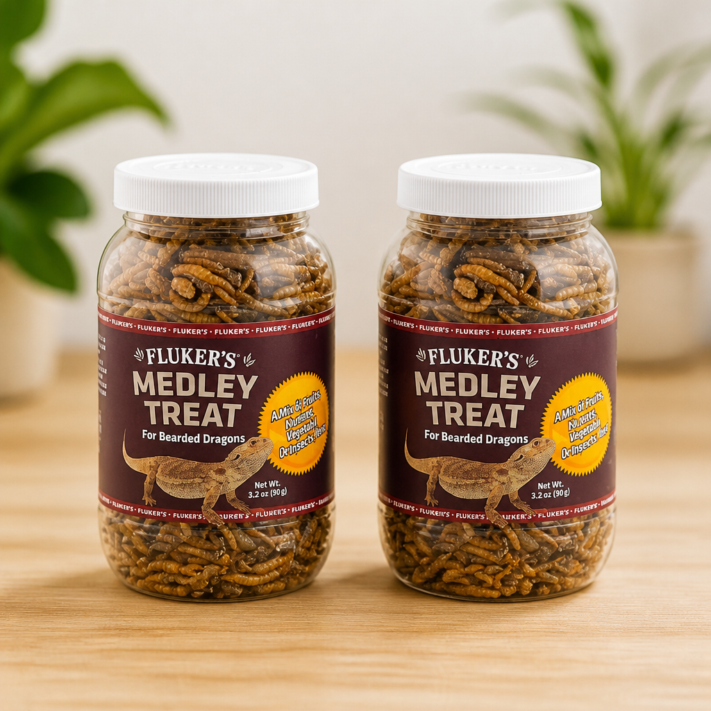 Fluker's Bearded Dragon Medley Treat Food,3.2-Ounce (72023),(Pack of 2)