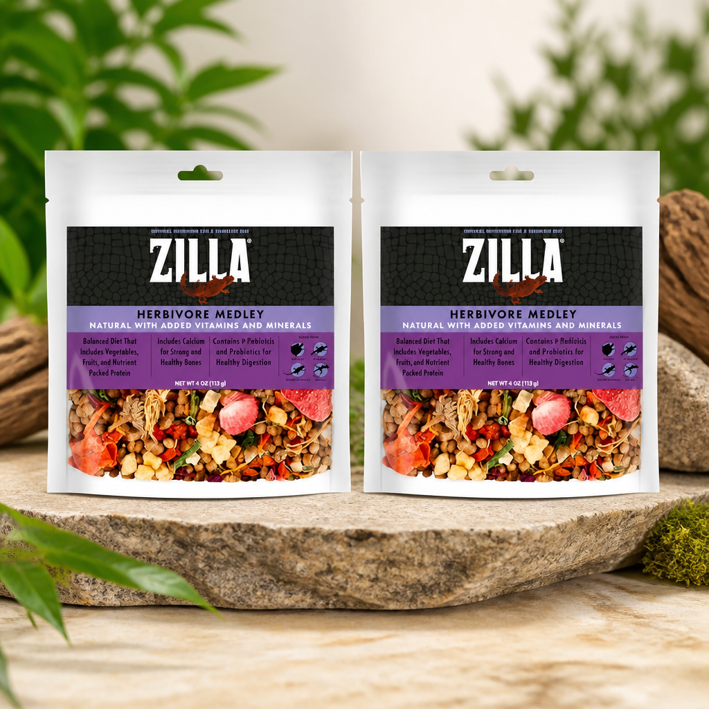 Zilla Pet Reptile Herbivore Food Medley Diet, 4 oz (Pack of 2)