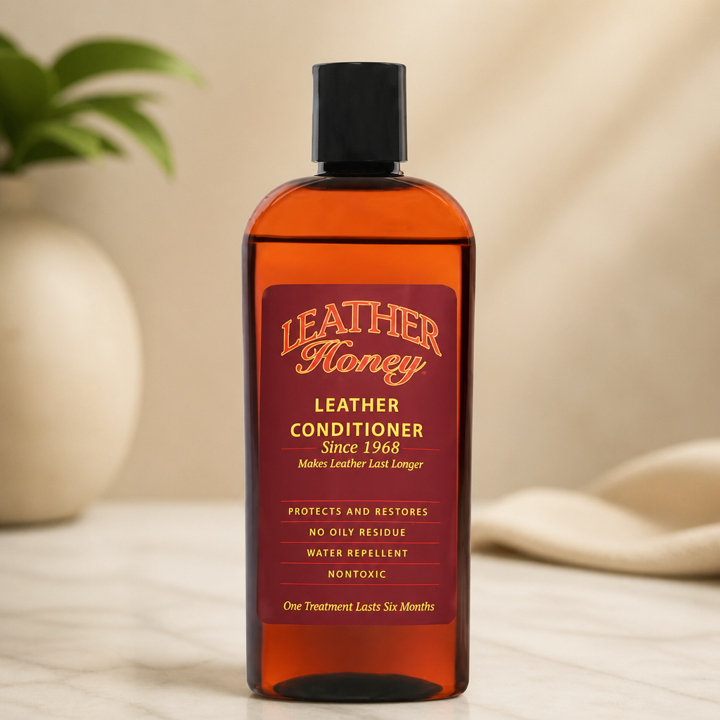 Leather Honey Leather Conditioner, Since 1968. For All Leather Items Including Auto, Furniture, Shoes, Purses and Tack. Non-Toxic and Made in the USA / 8 Fl Oz (Pack of 1)
